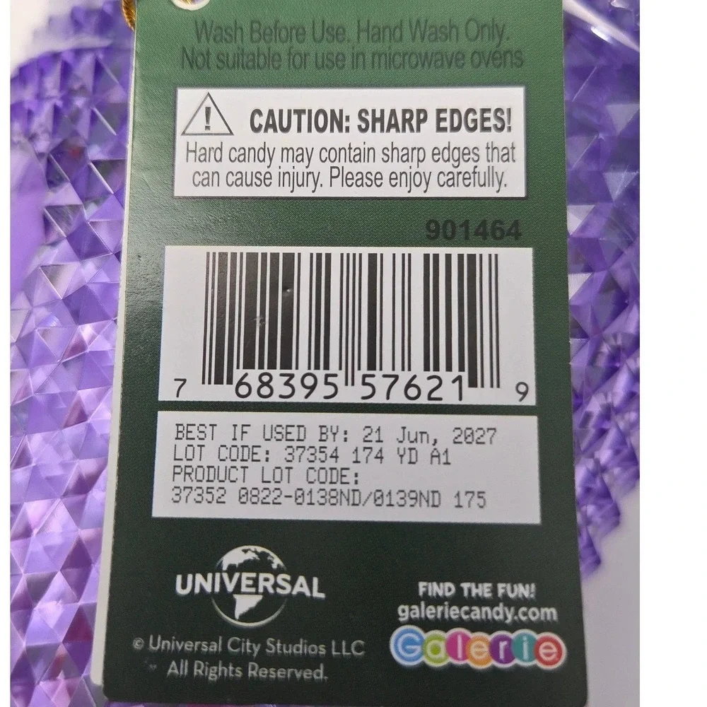 Wicked Diamond Tumbler Cup w/ Straw Purple Reusable Cup Candy Sealed 24oz NWT